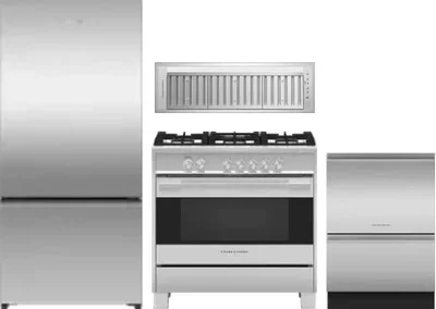 4 Piece Package Includes Refrigerator, Range, Hood And Dishwasher